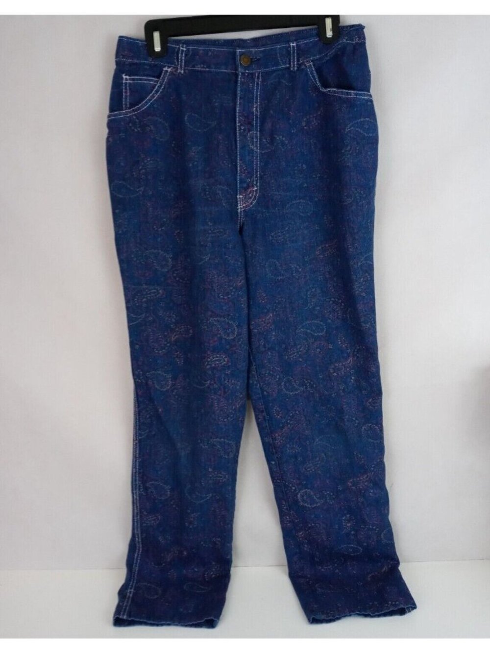 Vintage Prairie Rose Women's Floral Paisley Straight Leg Jeans Size 16